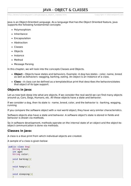 Lect 1-java object-classes
