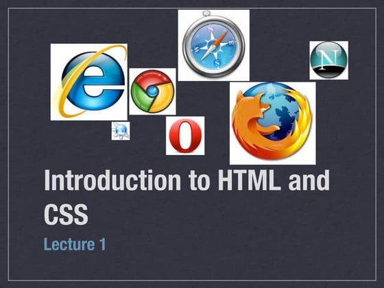 HTML/CSS Lecture 1