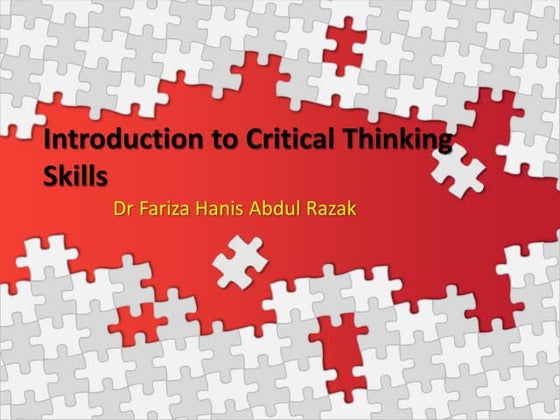 Introduction to Critical Thinking Skills