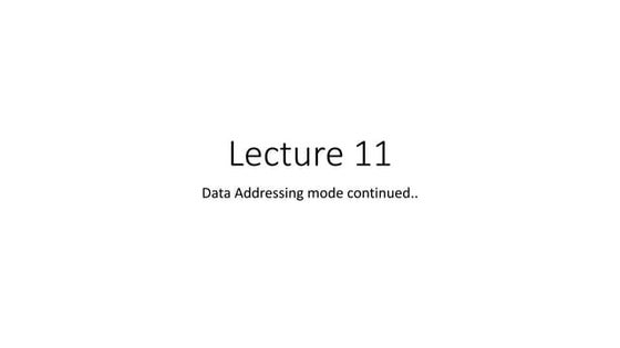 Lecture 11