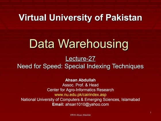 Lecture 27