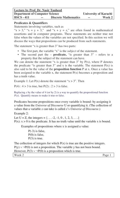 Lecture 2 predicates quantifiers and rules of inference