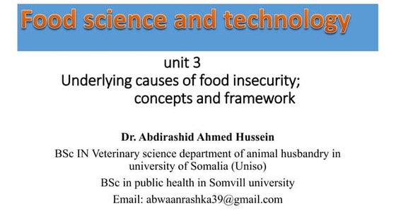 Lecture 3 food insecurity 