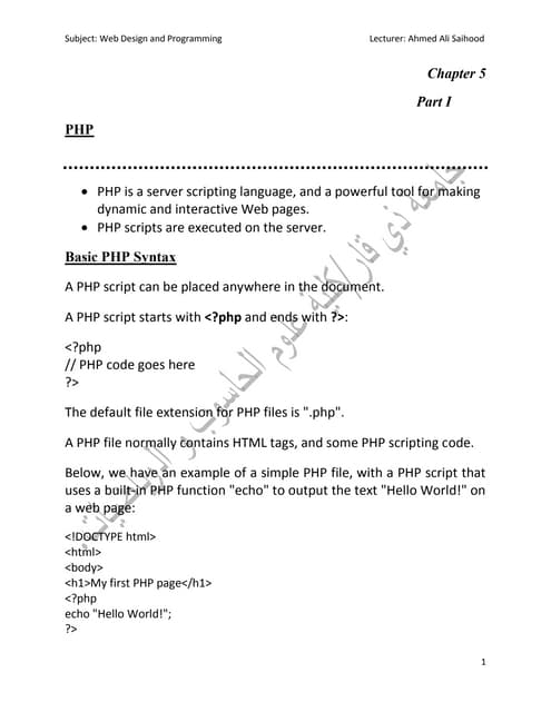 PHP-Part1
