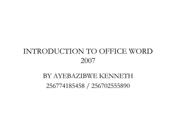 Lecture one