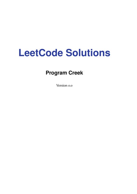 LeetCode Solutions In Java .pdf