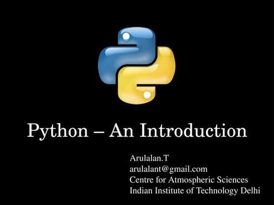 Lesson1 python an introduction