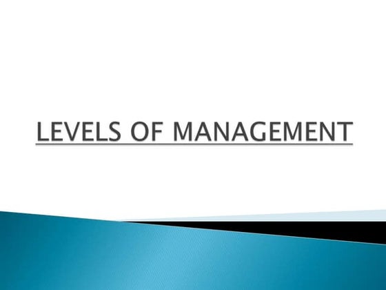 Levels of management