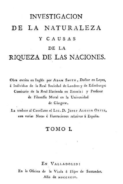 Liberalismo. adam smith