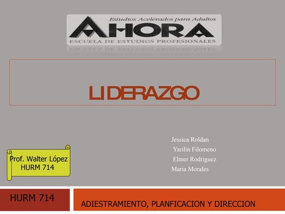 Liderazgo   Presentacion Grupal