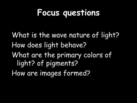 Light and  sight