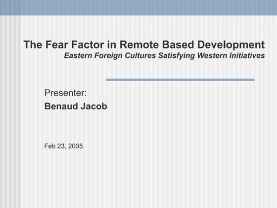Fear Factor with Outsourcing