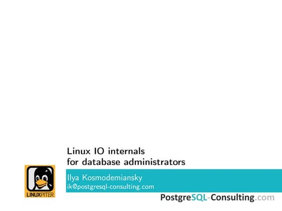 Linux internals for Database administrators at Linux Piter 2016
