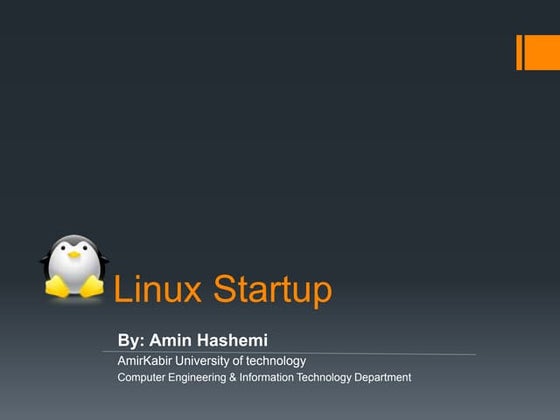 Linux startup