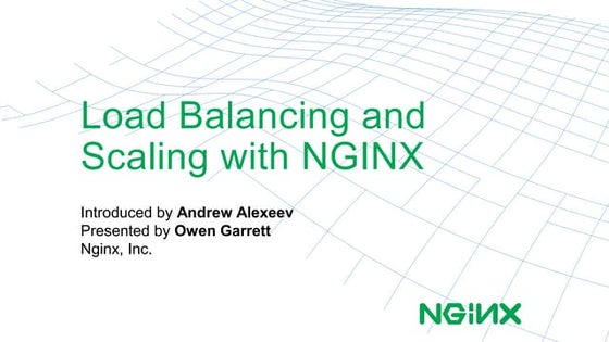 Load Balancing and Scaling with NGINX