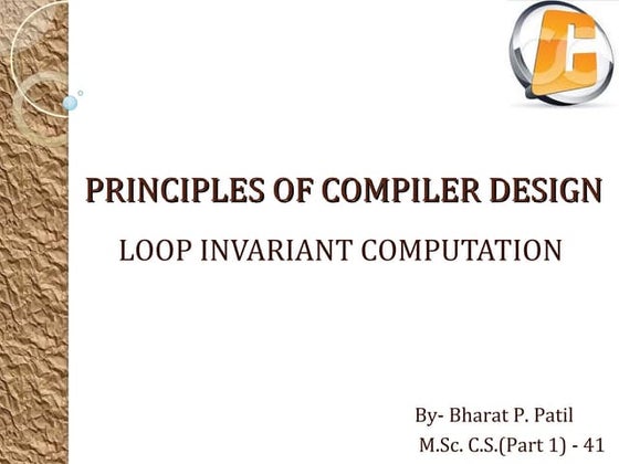 Loop invariant computation