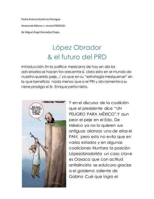 Lopez obrador & el futuro del prd