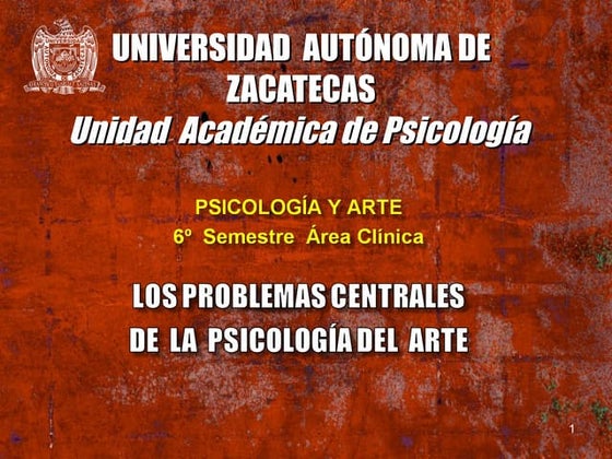 Los problemas centrales de la psicología del arte