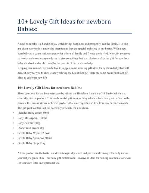 Lovely gift ideas for newborn babies converted