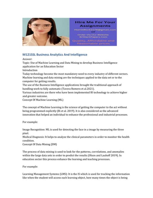 M121SSL Business Analytics And Intelligence.docx