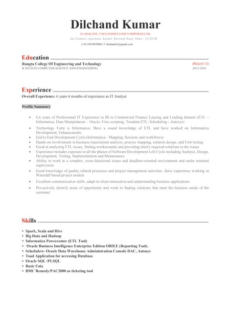 Dilchand Kumar_Resume