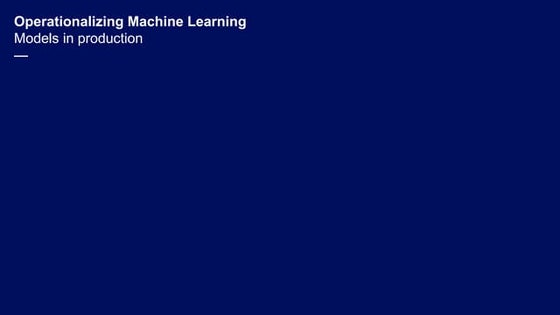 Machine Learning Models in Production