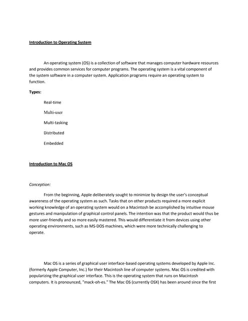 Mac os casestudy