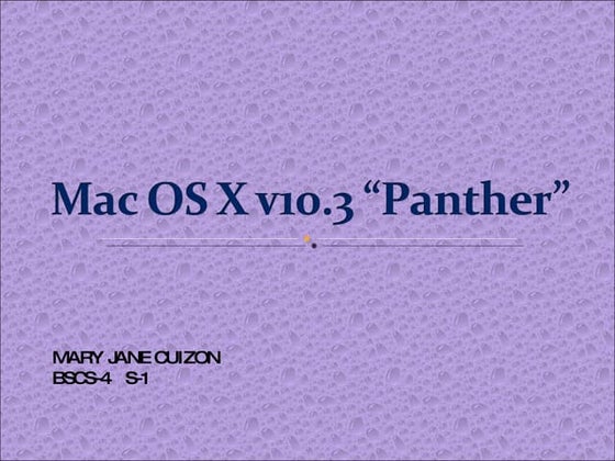 Mac  O S  X V10