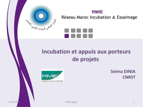 MAGHRENOV Seminar on support to business creation: presentation of the incuba...
