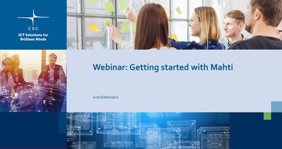 Mahti quick-start guide 