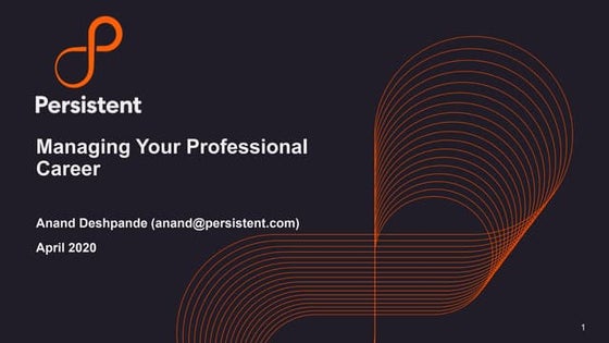 Managing Your Professional Career