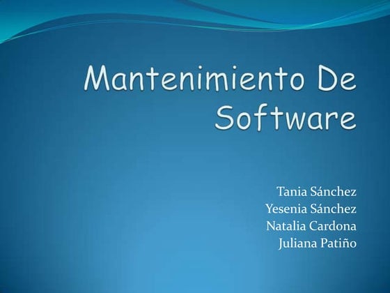 Mantenimiento de software