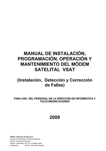 Manual del modem satelital vsat version 03 b-2009 uso interno