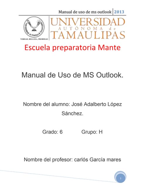 Manual de uso ms outlook