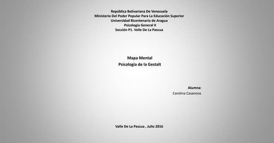 Mapa mental psicologia gestalt