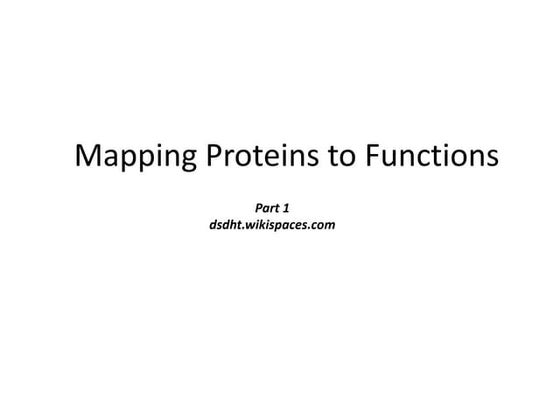 Mapping protein to function