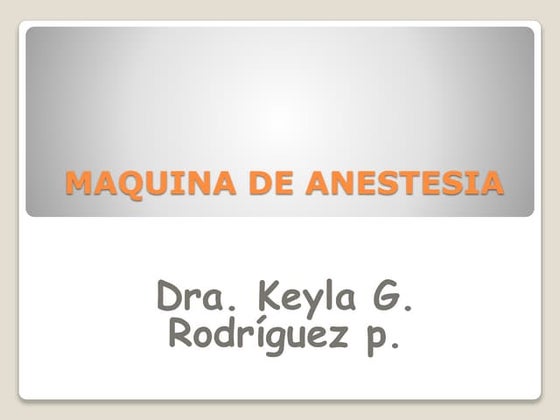 Maquina de anestesia