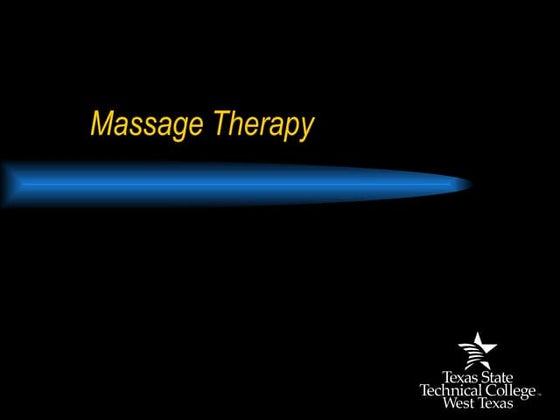 Massage therapy