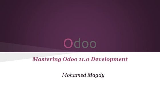odoo 11.0 development (CRUD)