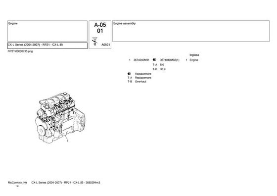 Mc cormick cx l series (2004-2007) - rp21 - cx-l 85 tractor service repair ma...