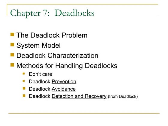 Mch7 deadlock
