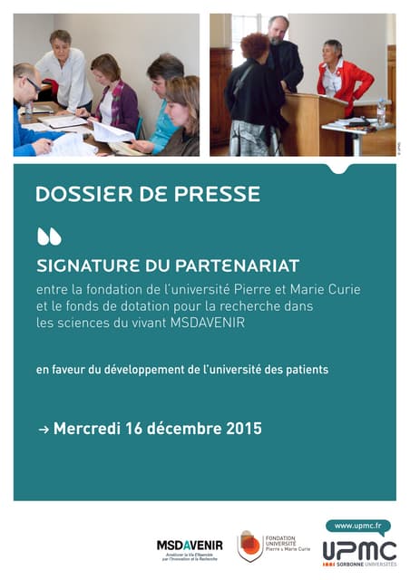 Mdsavenir et L'Université des Patients signent un partenariat