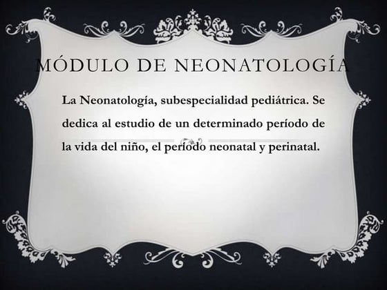 Módulo de neonatología