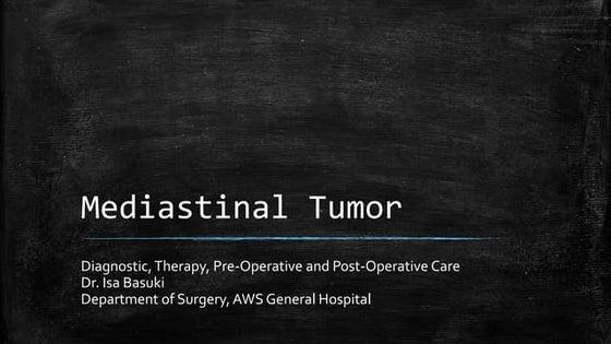Mediastinal tumor