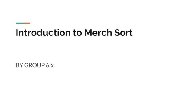 Data structure Merge Sort implementation