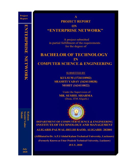 FINAL REPORT ON ENTERPRISE NETWORK