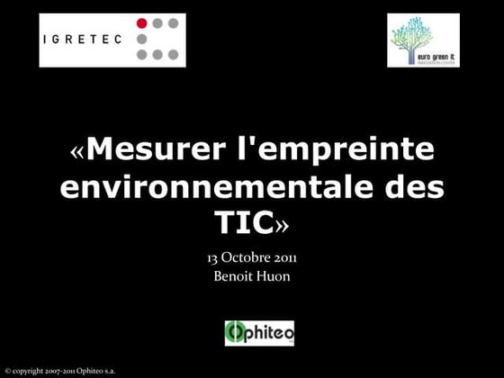 Mesurer impact tic igretec 13 10-2011