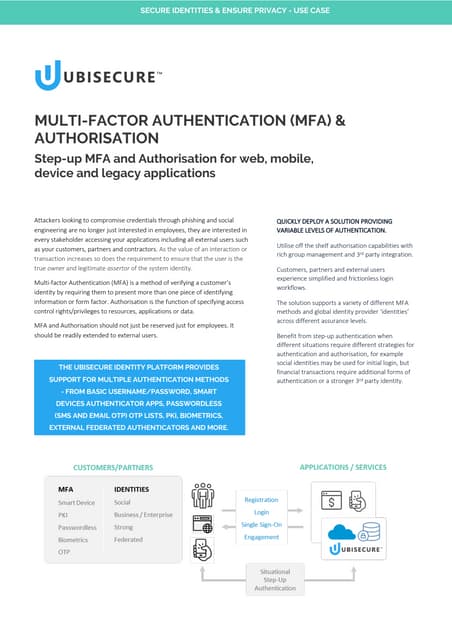 Multi-Factor Authentication & Authorisation