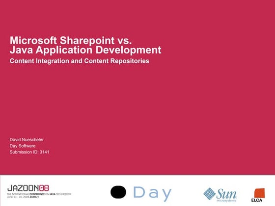 Microsoft Sharepoint and Java Application Development