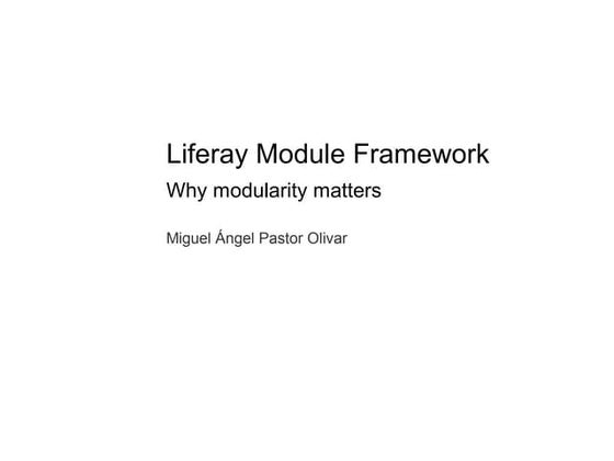 Liferay Module Framework